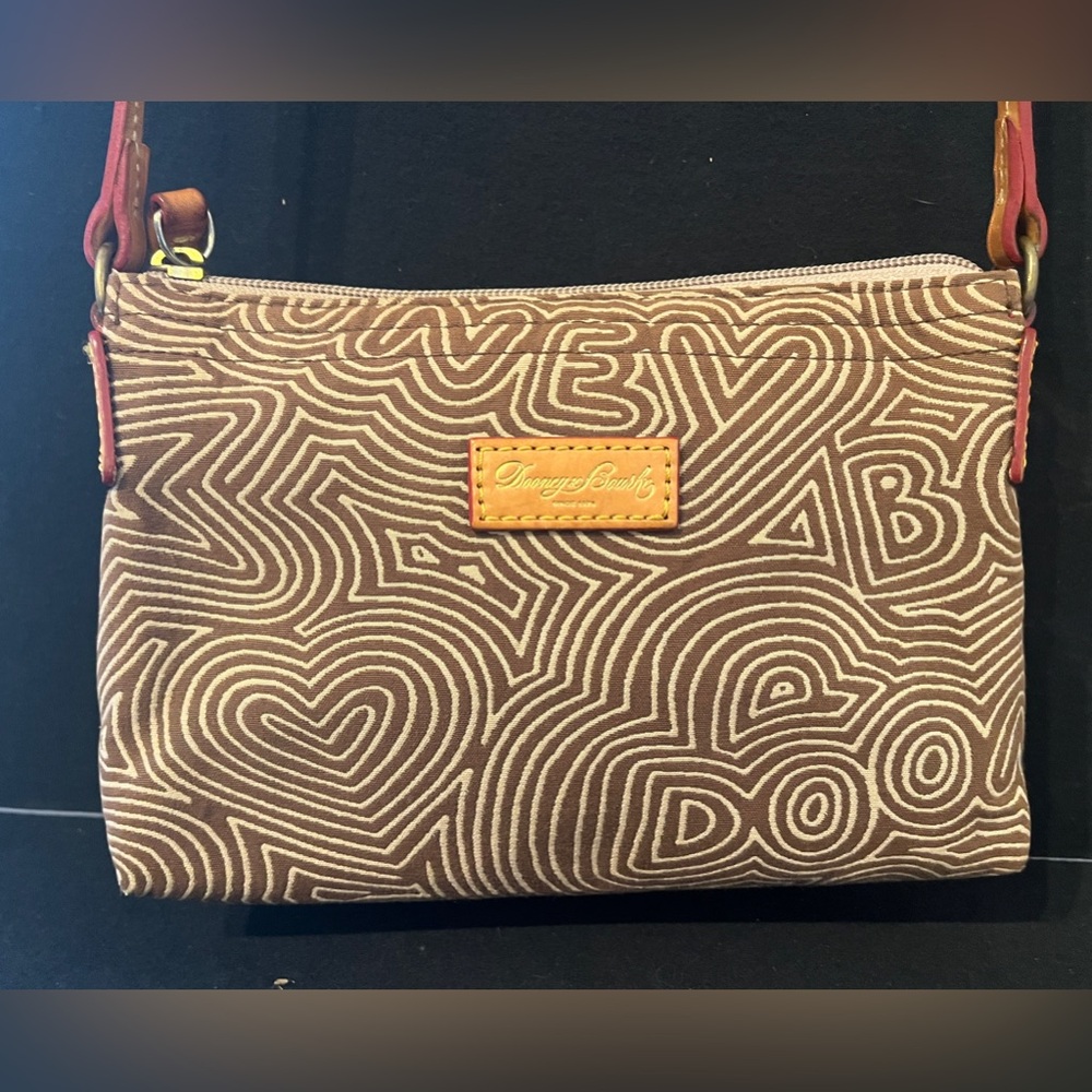 Dooney and Bourke Small Brown Graffiti Crossbody Bag, Vintage - Picture 2 of 15